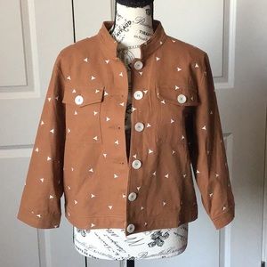 Brown Patterned Blazer/Jacket